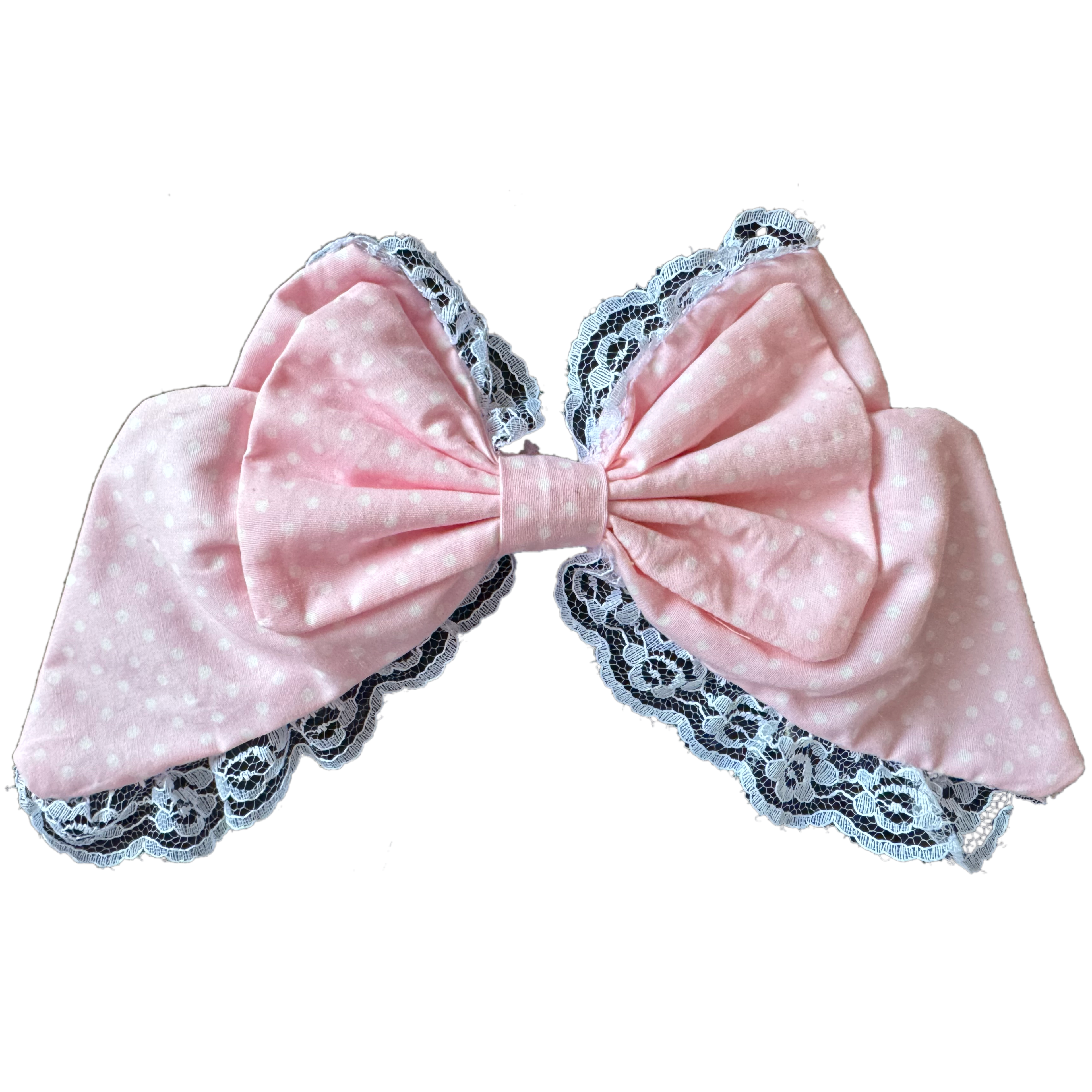 MEDIUM LACE POLKADOT BOW